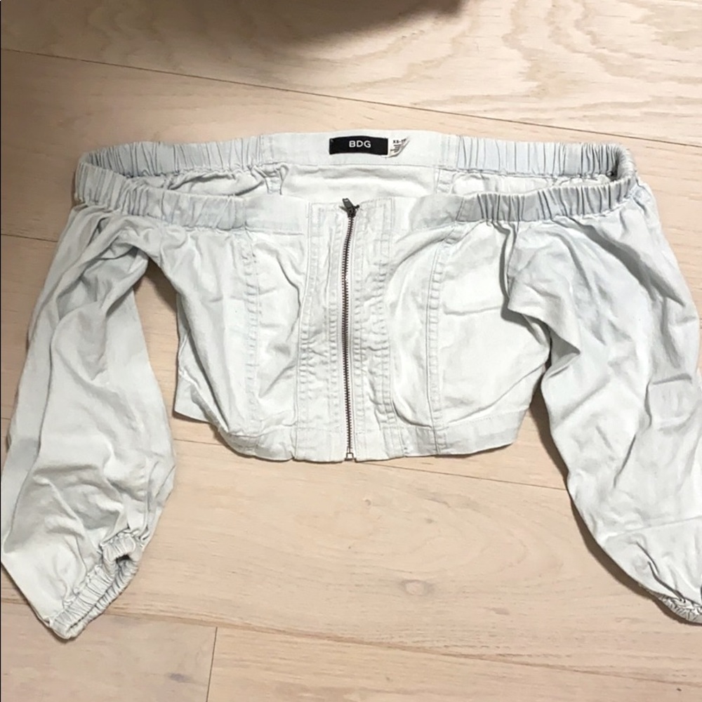 Baby blue BDG off shoulder top